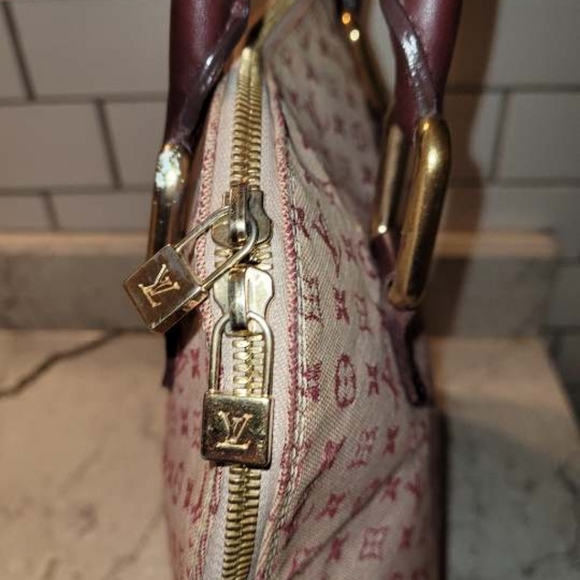 $425EMT Authentic Monogram Mini Lin Alma Haut Tall Domed Satchel Handbag++ - Picture 6 of 12